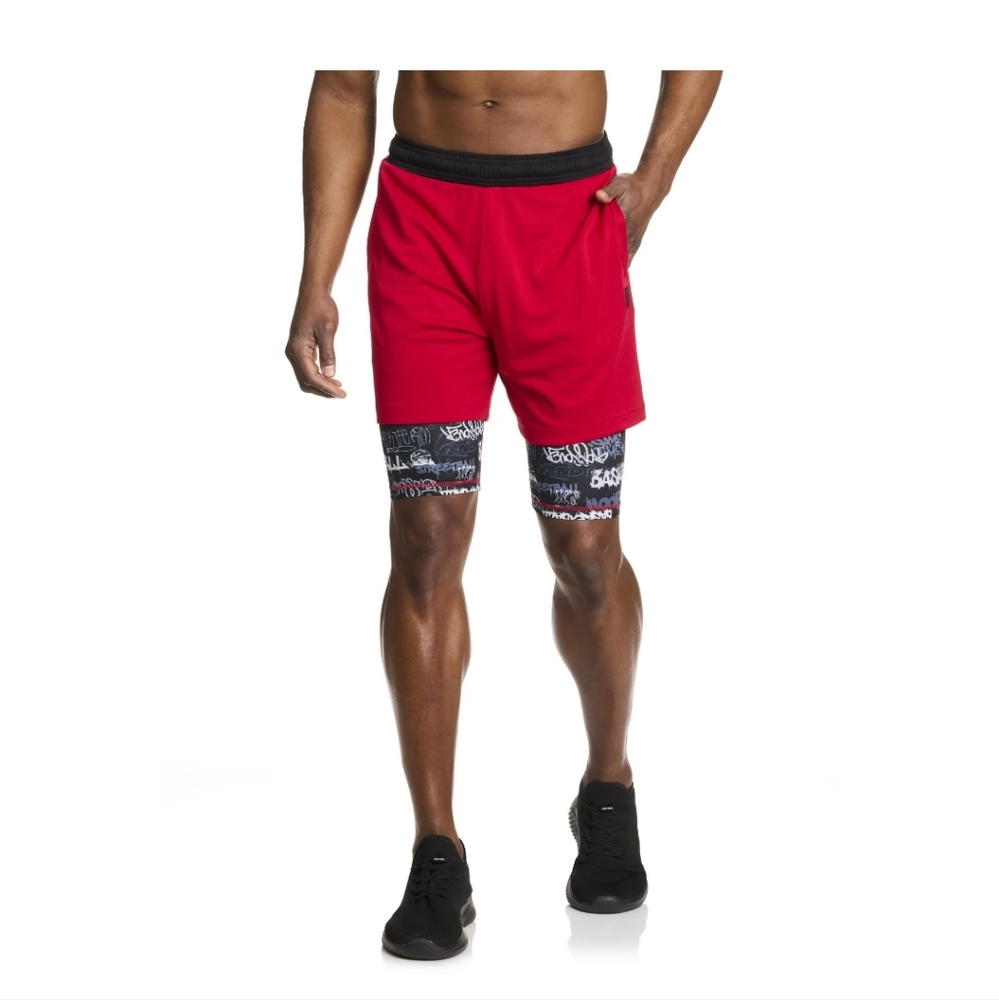 AND 1. Men's Red and Black Basketball Shorts. Size Small. NWT.